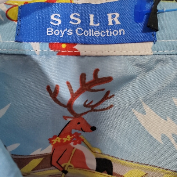 SSLR Christmas Button up Shirt - Picture 6 of 16